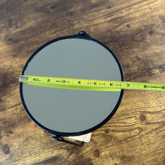 Black and Natural Wood Tabletop Magnafier Mirror - Picture 4 of 4